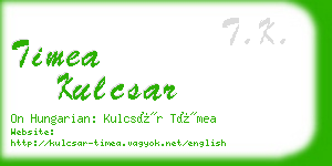 timea kulcsar business card